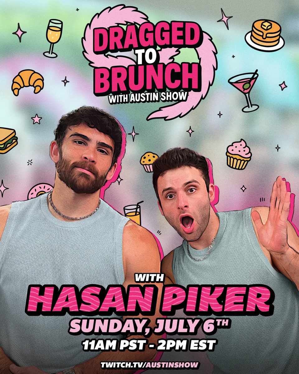 Tomorrow (Sunday) I’m taking <a href="/hasanthehun/">hasanabi</a> &amp; several special guests to Drag Brunch 

IRL stream from the party bus starts at 11AM PST 2PM EST See you there!