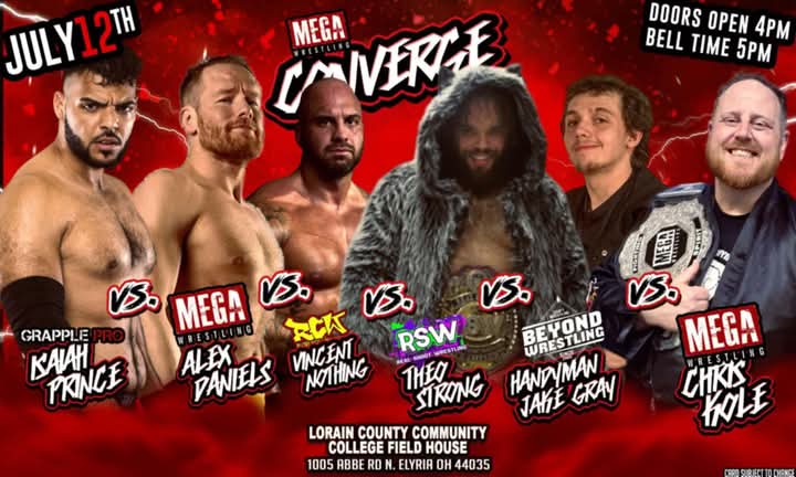 THE MEGA CUP! - Six competitors from five different promotions will compete to see who can come away with the prestigious MEGA Cup, July 12th at Converge 2! All tickets are just $10, and kids 10 and under, as always, get in free. Secure your tickets now: mcw.yapsody.com