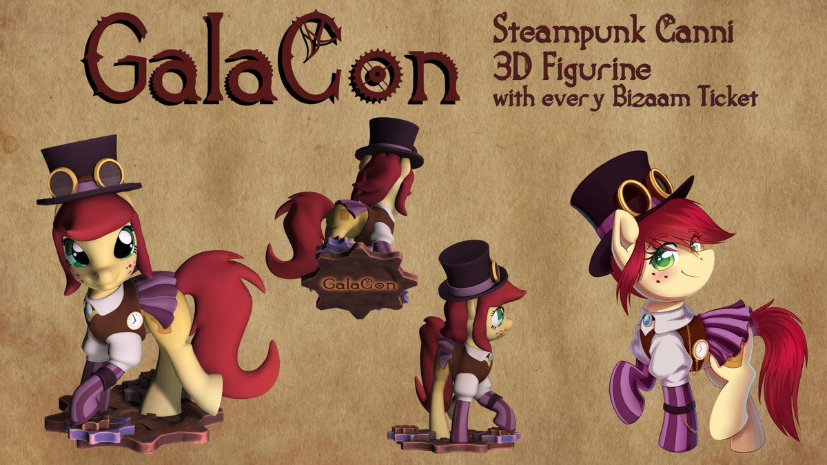Today we have something very special for Bizaam Ticket holders - this rendering of the exclusive Steampunk Canni 3D Figurine! If you also want one of these, get your Bizaam Ticket while they are still available! galacon.eu/ticketinfos/