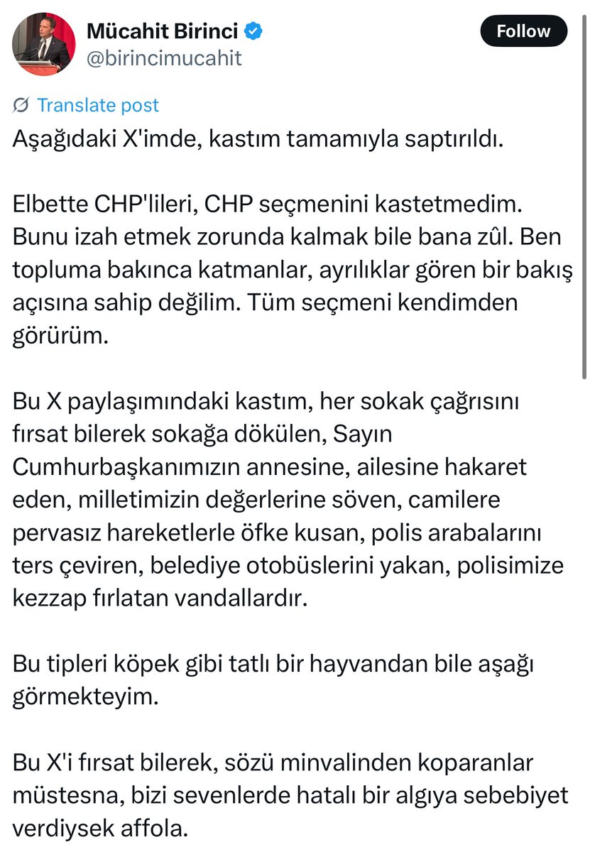 Murat_Efe_IE's tweet image. Mücahit Birinci diyor ki, #SokakKöpekleri derken, #CHP’lileri kastetmedim, #köpek tatlı bir hayvan, affola vs🤦🏻‍♂️ 

Sonra da diyor ki, ‘sokak köpekleri ile yakan, yıkan, hakaret eden vandalları kastettim’🤦🏻‍♂️ 

İşin ciddiyetini bozmak istemem ama halim, #Prens’te @bongomy’nin…