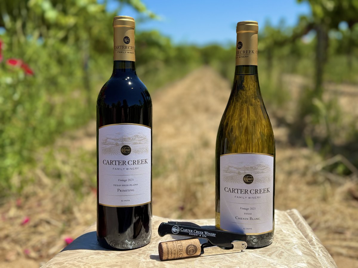 Our 2023 Chenin Blanc and our 2023 Primativo both won Best of Class, and GOLD medal recognition at the Los Angeles International Wine Competition.

cartercreek.com/wine/
#CarterCreekWinery #TexasWine #AwardWinningWines #BestInYourGlass #HillCountryWine