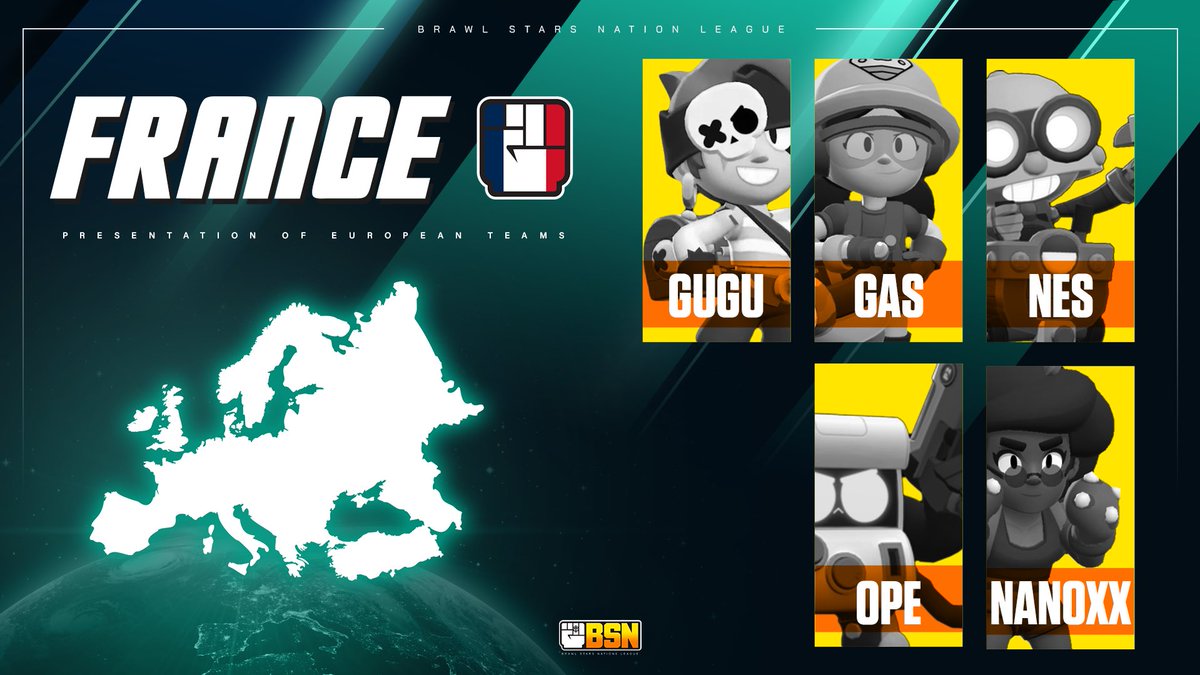 🇫🇷 <a href="/EDF_BS/">Equipe De France - Brawl Stars</a> is here!

🔸 <a href="/GuGu_Bs_/">GuGu</a> 
🔸 <a href="/Gas_brawl/">Gas</a> 
🔸 <a href="/NesBS_/">Nes</a> 
🔸 <a href="/oPEbrawlstar/">OPE</a> 
🔸 <a href="/Nanox_bs/">Nanoxx</a> 

France is not just here to compete — they’re here to win 👊