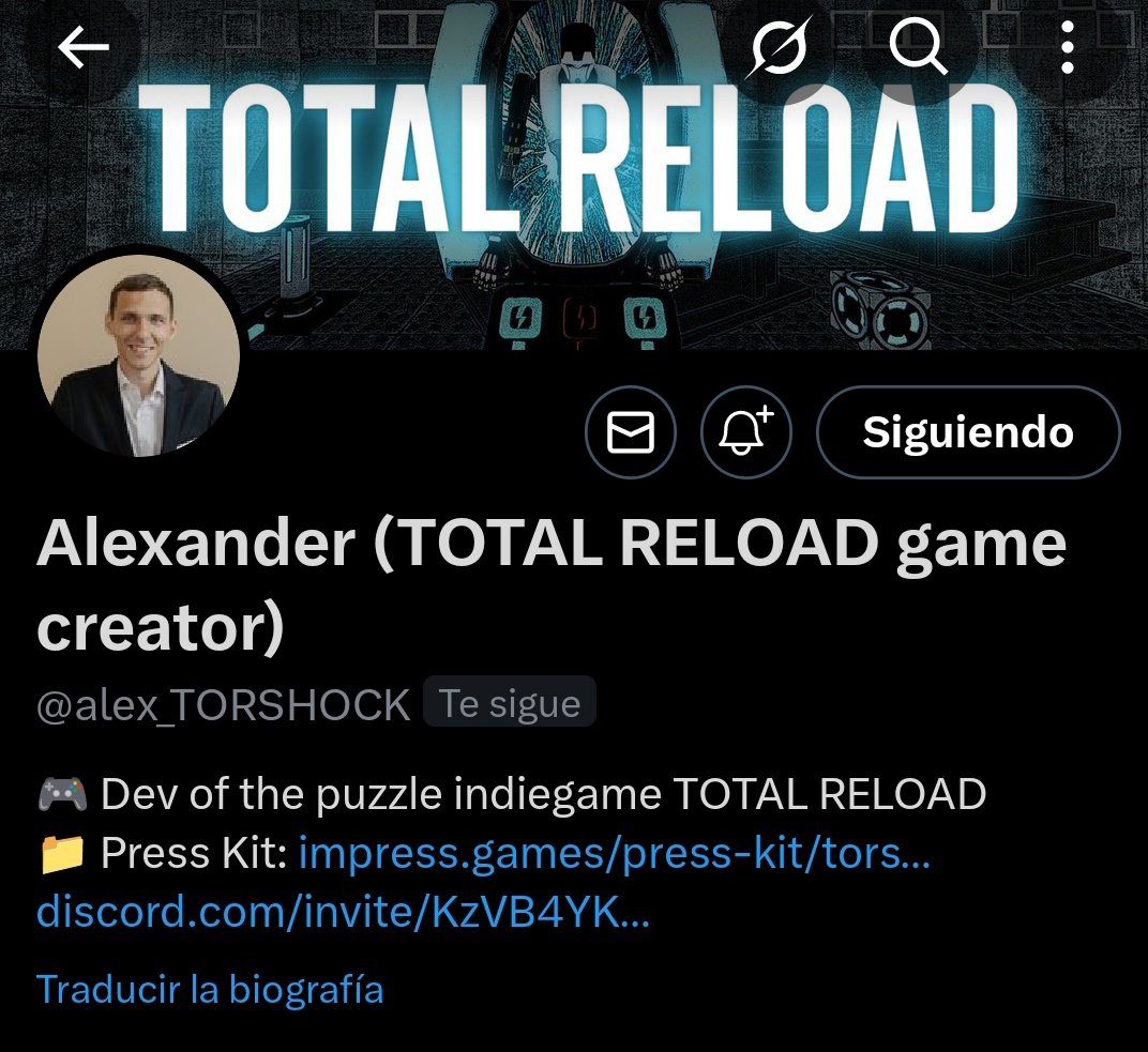 Me empezó a seguir el desarrollador de total reload kjj
