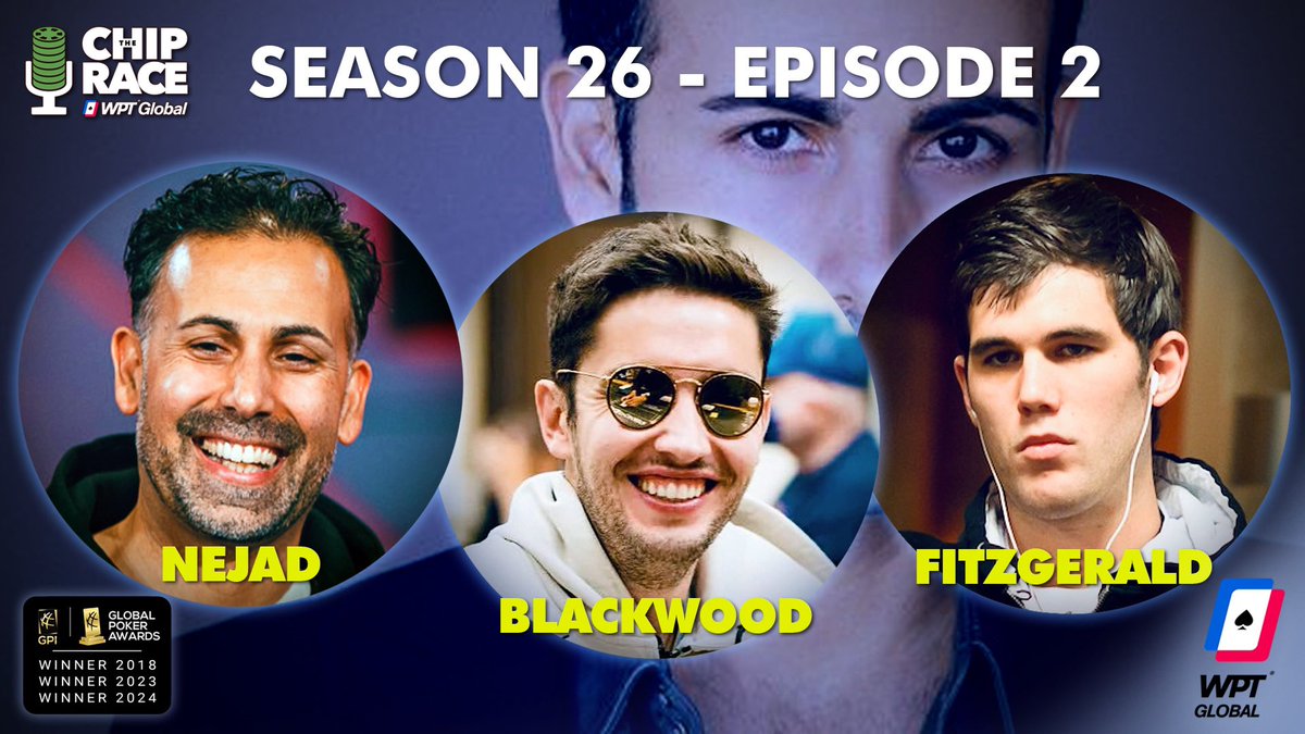 🎙 The Chip Race 🎙Sponsored By Unibet Poker (@thechiprace) on Twitter photo ♠️ ♥️ ♣️ ♦️ S26 ~ E2 ♦️♣️ ♥️ ♠️
🇺🇸 <a href="/tritonpoker/">Triton Poker</a> & WSOP Commentator <a href="/Ali_Nejad/">Ali Nejad</a>
🏴 Poker Player, Vlogger & Coach <a href="/GazzyB1233/">Gary Blackwood</a>
🧠 Strategy: Classic WSOP Hand
🇺🇸 <a href="/pokerheadrush/">Alexander Fitzgerald</a> on exploiting players who don’t fold
🎙️soundcloud.com/thechiprace/se…
❤️ LIKE/RT=DRAW for $55 <a href="/wpt_global/">WPT Global</a> ticket ♠️ ♥️ ♣️ ♦️ S26 ~ E2 ♦️♣️ ♥️ ♠️
🇺🇸 <a href="/tritonpoker/">Triton Poker</a> & WSOP Commentator <a href="/Ali_Nejad/">Ali Nejad</a>
🏴 Poker Player, Vlogger & Coach <a href="/GazzyB1233/">Gary Blackwood</a>
🧠 Strategy: Classic WSOP Hand
🇺🇸 <a href="/pokerheadrush/">Alexander Fitzgerald</a> on exploiting players who don’t fold
🎙️soundcloud.com/thechiprace/se…
❤️ LIKE/RT=DRAW for $55 <a href="/wpt_global/">WPT Global</a> ticket