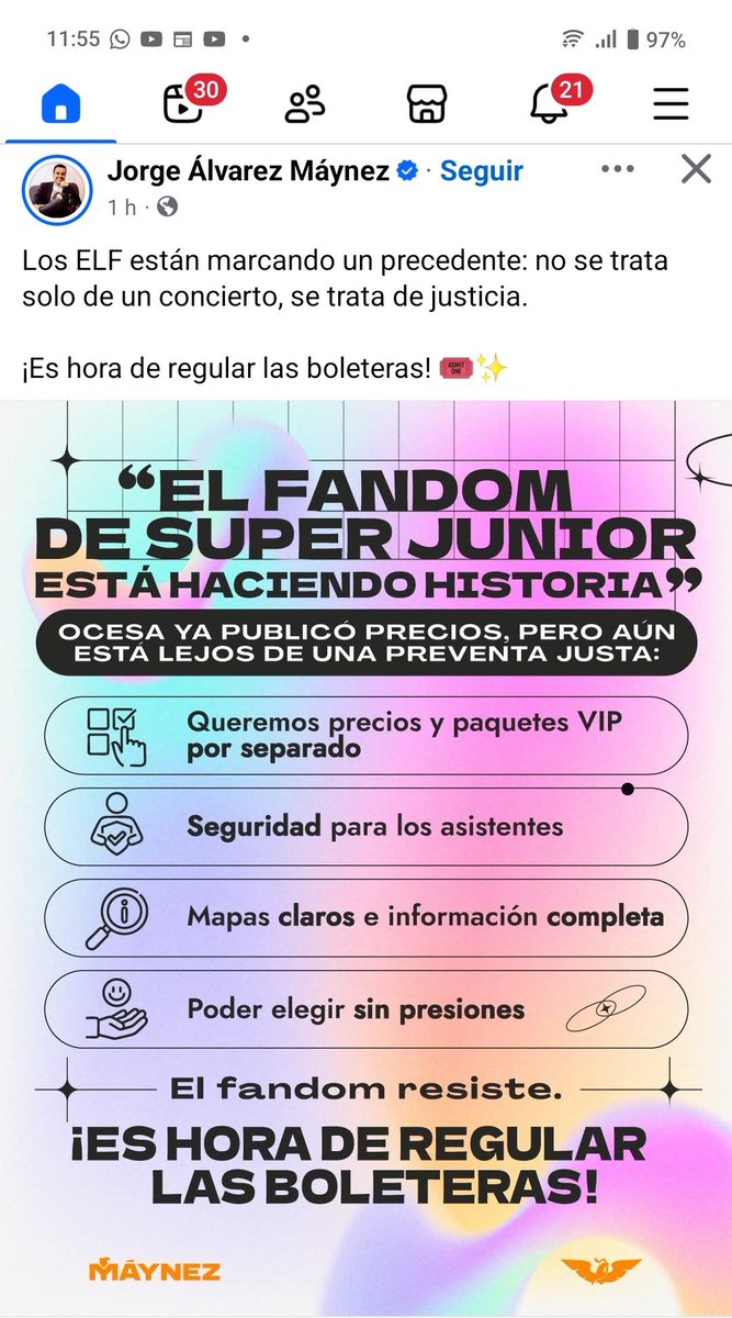 Nmms Máynez hasta está en nuestro mismo barco, sigamos jalando por un mismo lado, así fue el trato 💪💙 

#ELF_NO_COMPRA #OCESA_OUT