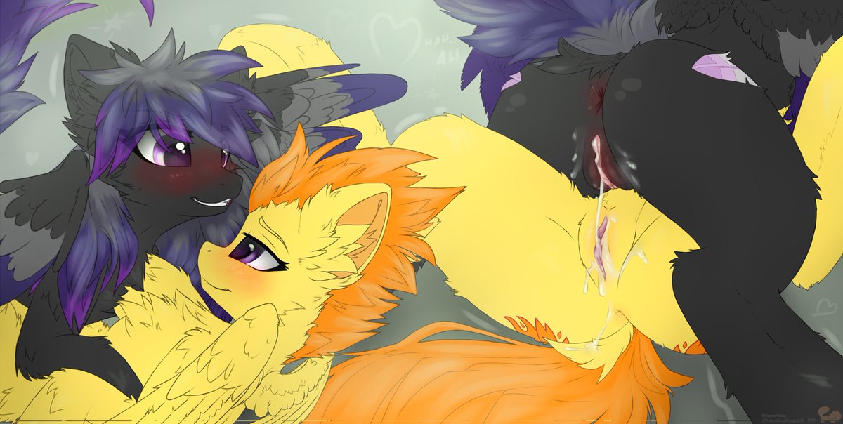 Two sweet pegasus~
Commission for <a href="/Raven_the_Absol/">Feather Trail</a>  🤍