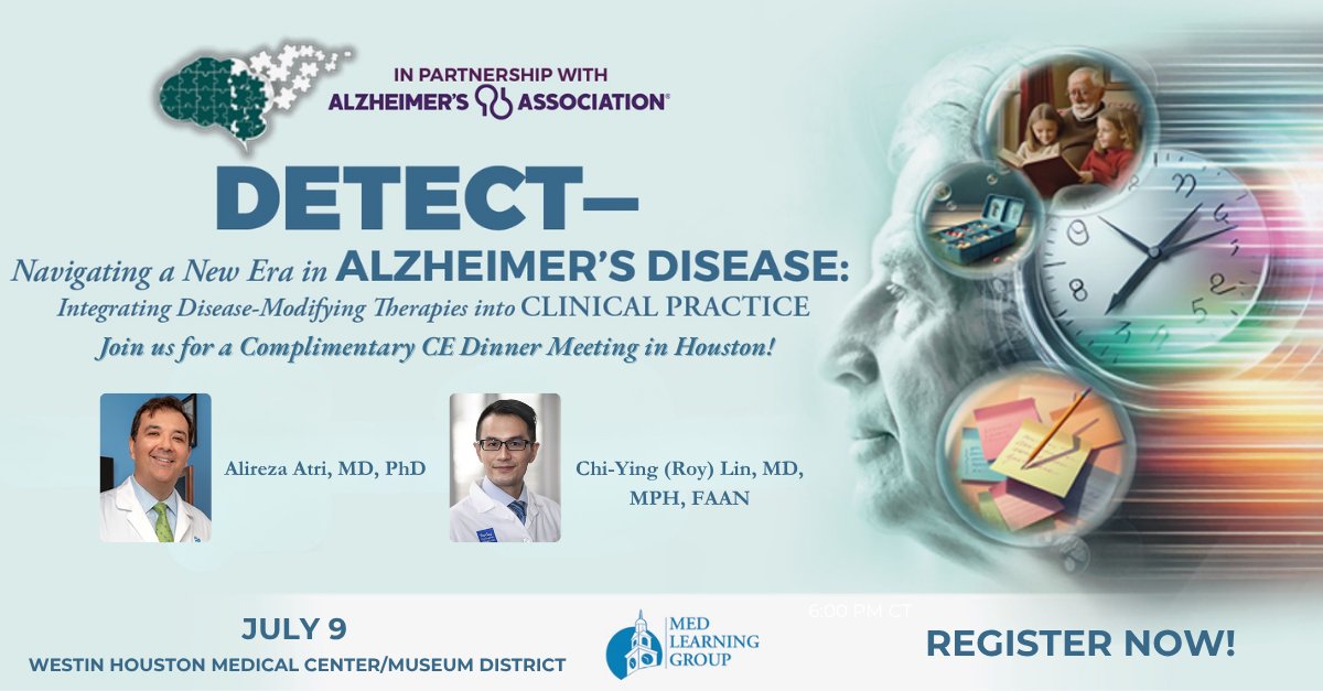 Med Learning Group (@mlg_cme) on Twitter photo 💡 <a href="/TheDrAtri/">Alireza Atri</a> and <a href="/RoyCLinMD/">C. Roy Lin, MD, MPH, FAAN</a> will shine light on treatment options for MCI due to Alzheimer’s disease at our upcoming #Houston Dinner Meeting!
Make sure to save your spot for July 9th: ow.ly/V6YK50W4ccP
#endalz #AlzheimersAwareness #summit #CME #PrimaryCare #Neurology 💡 <a href="/TheDrAtri/">Alireza Atri</a> and <a href="/RoyCLinMD/">C. Roy Lin, MD, MPH, FAAN</a> will shine light on treatment options for MCI due to Alzheimer’s disease at our upcoming #Houston Dinner Meeting!
Make sure to save your spot for July 9th: ow.ly/V6YK50W4ccP
#endalz #AlzheimersAwareness #summit #CME #PrimaryCare #Neurology