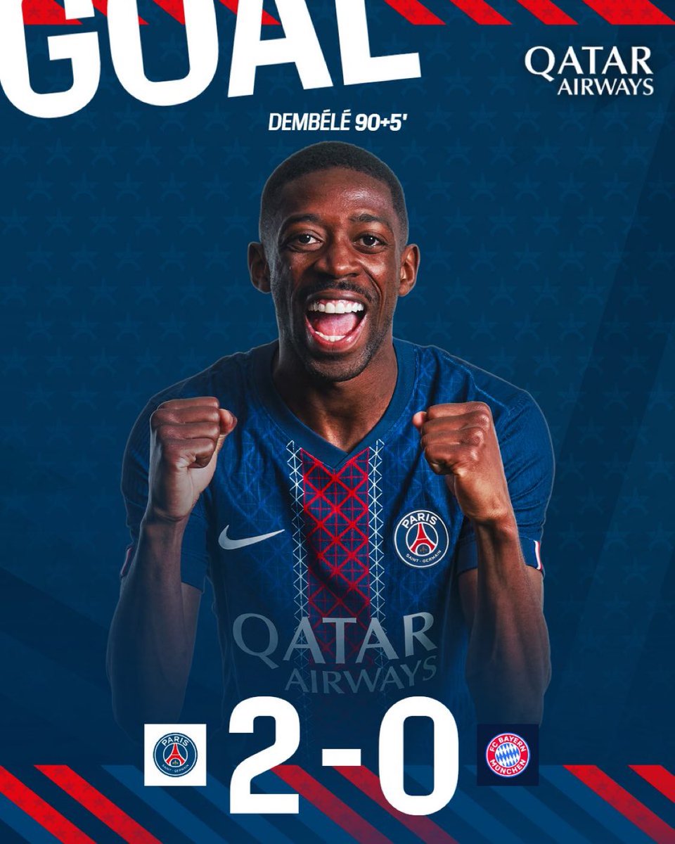 ⏱️ 90+5’ - OUSMANE makes it 2-0! 😍

#PSGFCB 2️⃣-0️⃣ | #FIFACWC