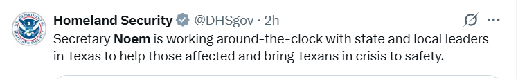 I suppose it would be really rude to point out how little Noem did when McCook Lake had its flooding in 2024?