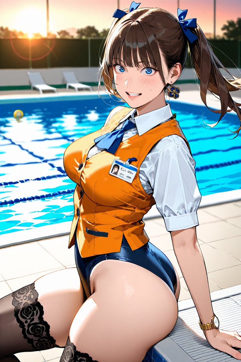 #AIart #生成AI (予約/Scheduled)
●水着OL
●Office Lady Swimwear
こんばんは～ Good evening～