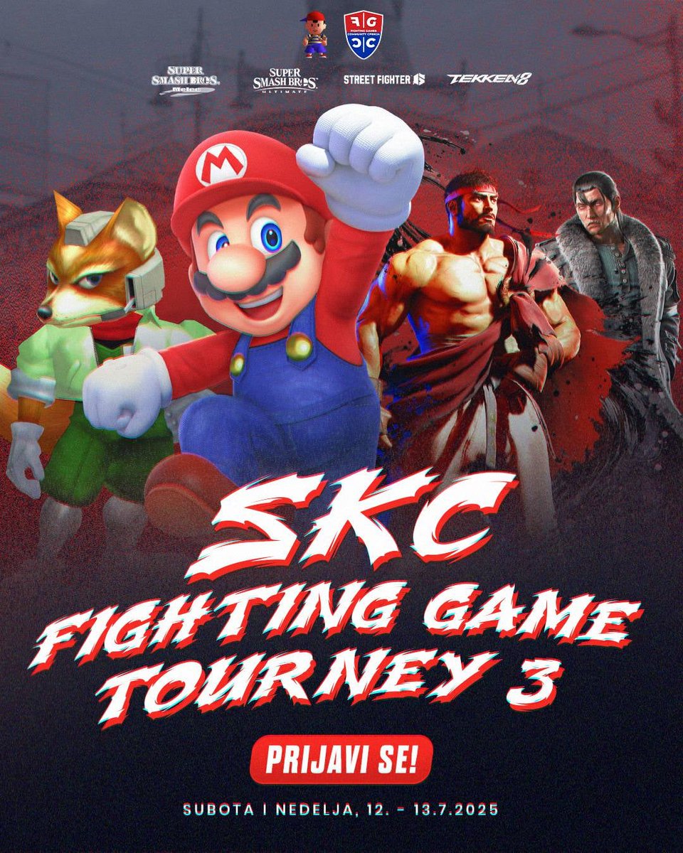 7 days left until our latest FGC Event, this time at SKC Beograd, and we already have 40 signups! See you there on July 12 and 13!

SIGNUPS: start.gg/tournament/skc…