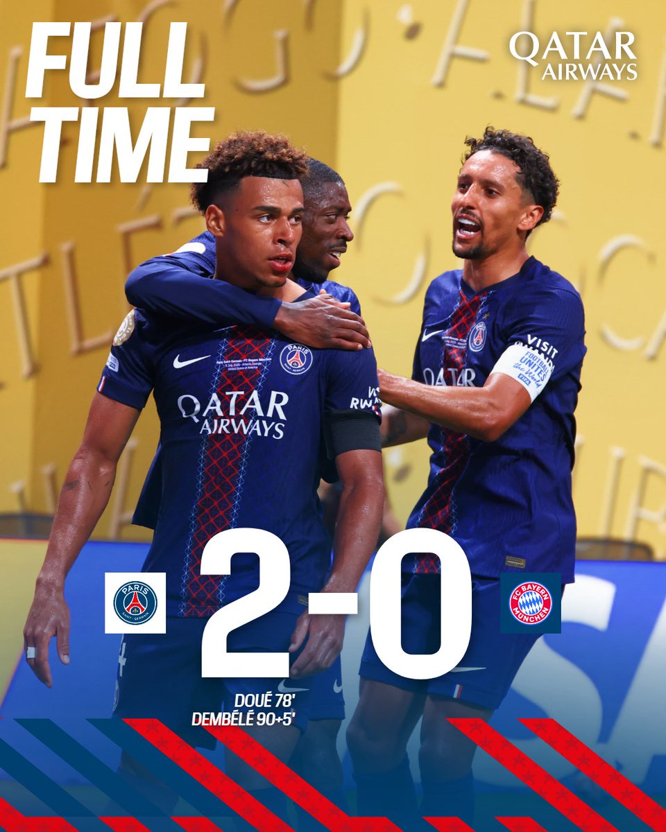 ⏱️ 90+9’ - VICTOIRE ! ❤️💙

À 9 contre 11, nos Parisiens se qualifient pour les demi-finales ! 👊

#PSGFCB 2️⃣-0️⃣ | #FIFACWC