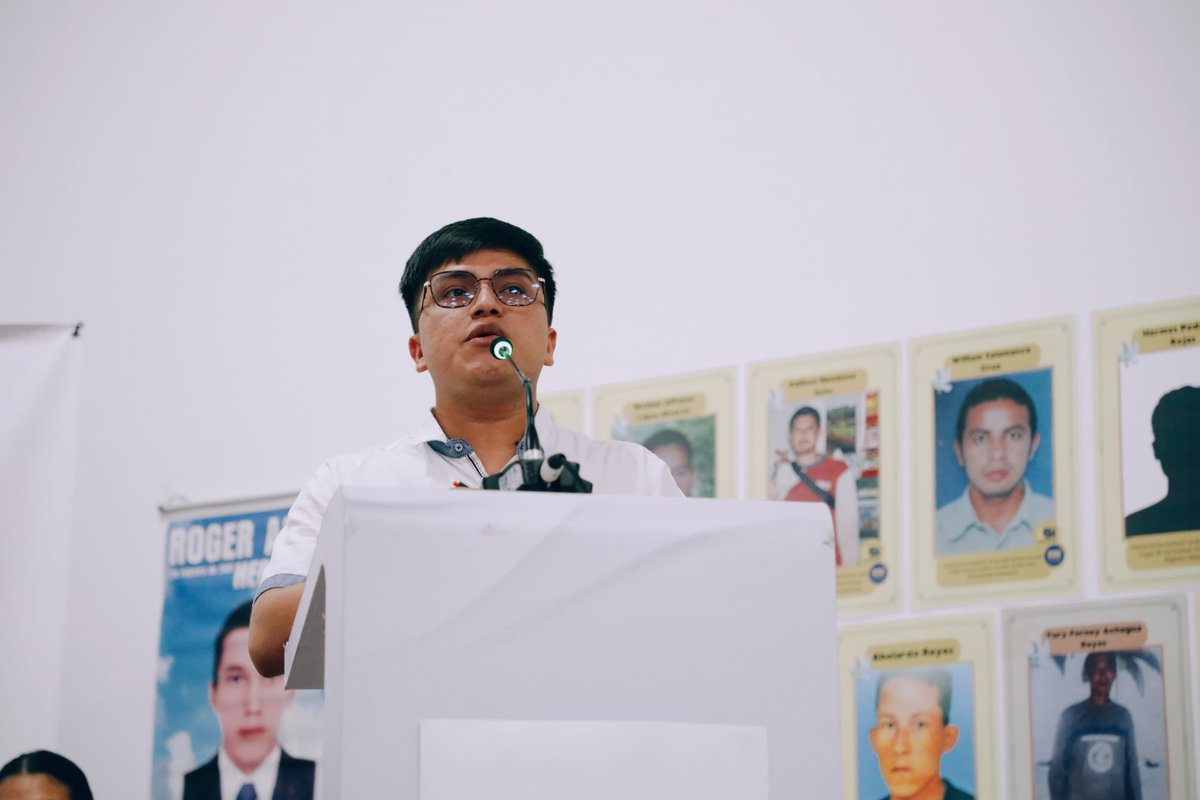 Wilmer Andrey Pérez Betancur, presidente de la Asociación de Víctimas de Casanare para la Paz, CASAPAZ, hijo de la víctima Beyer Ignacio Pérez Hernández, asesinado y presentado como falsa baja en combate el 6 de abril de 2007, en Hato Corozal, Casanare, intervino para entregar