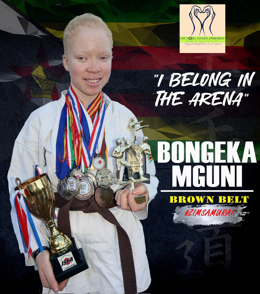 She has made us proud 
Against all odds she is a warrior 
For Zimbabwe Bongeka has won us a Silver Medal in the Under 65 kgs tournament 
Tribute to JSK Karate Club in Nketa 9 for nuturing this Champ.

Nhasi ndezveduwo 🎉🎊🎊🎊✨️🎉