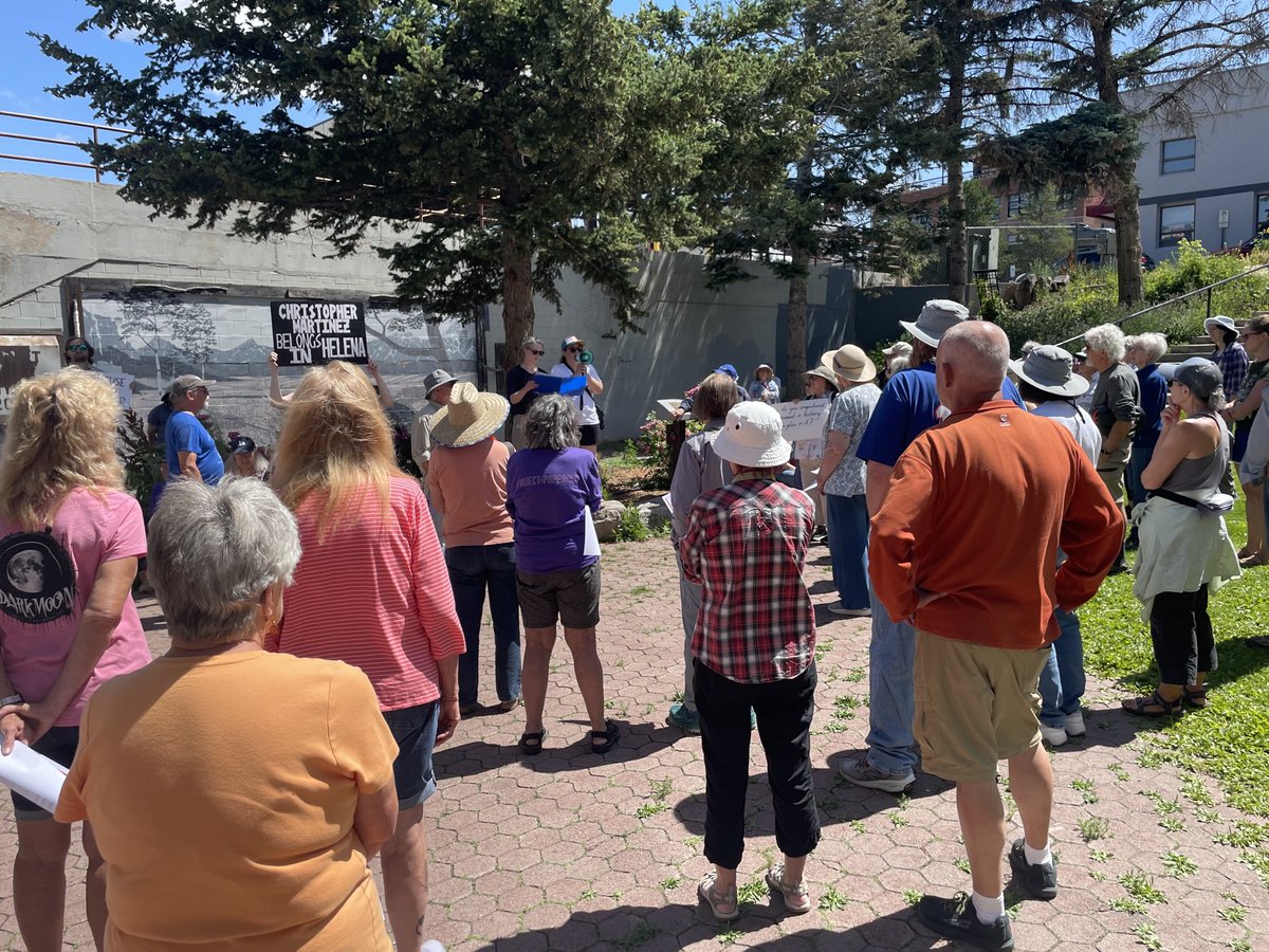 IR_PhilDrake's tweet image. Protest going on in Helena over ICE arrest of Christopher Martinez