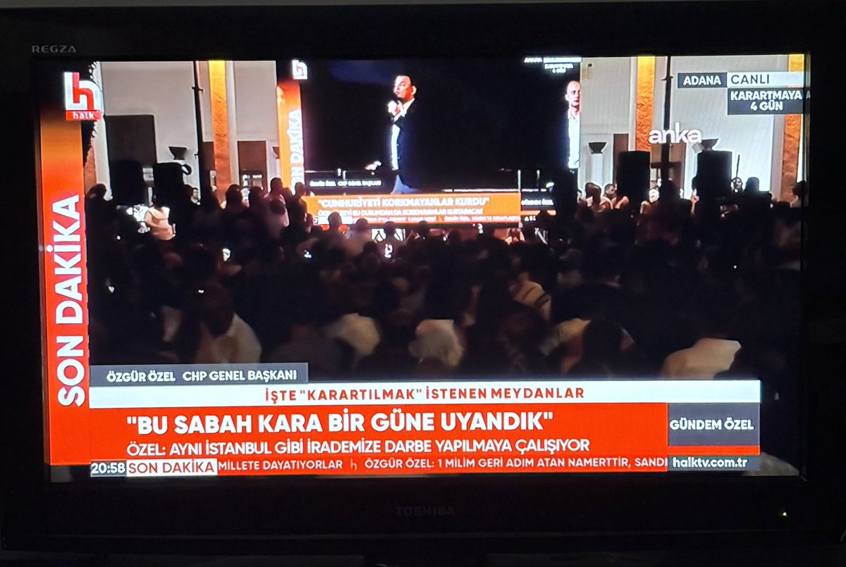 Artık her il Saraçhane olmuş…
Adana da Amasya’yı Halk TV’den izliyor…