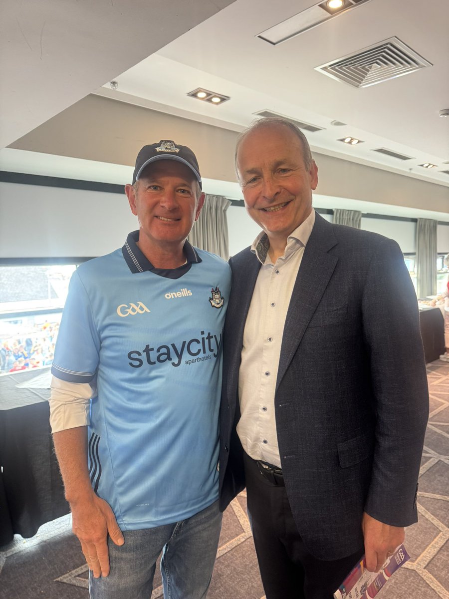 USAmbIreland's tweet image. With one very happy Cork man @MichealMartinTD! Congratulations to @OfficialCorkGAA on a semi final win over @DubGAAOfficial. A really enjoyable first time in Croke Park, truly enjoyed the exciting and fast paced game of hurling!