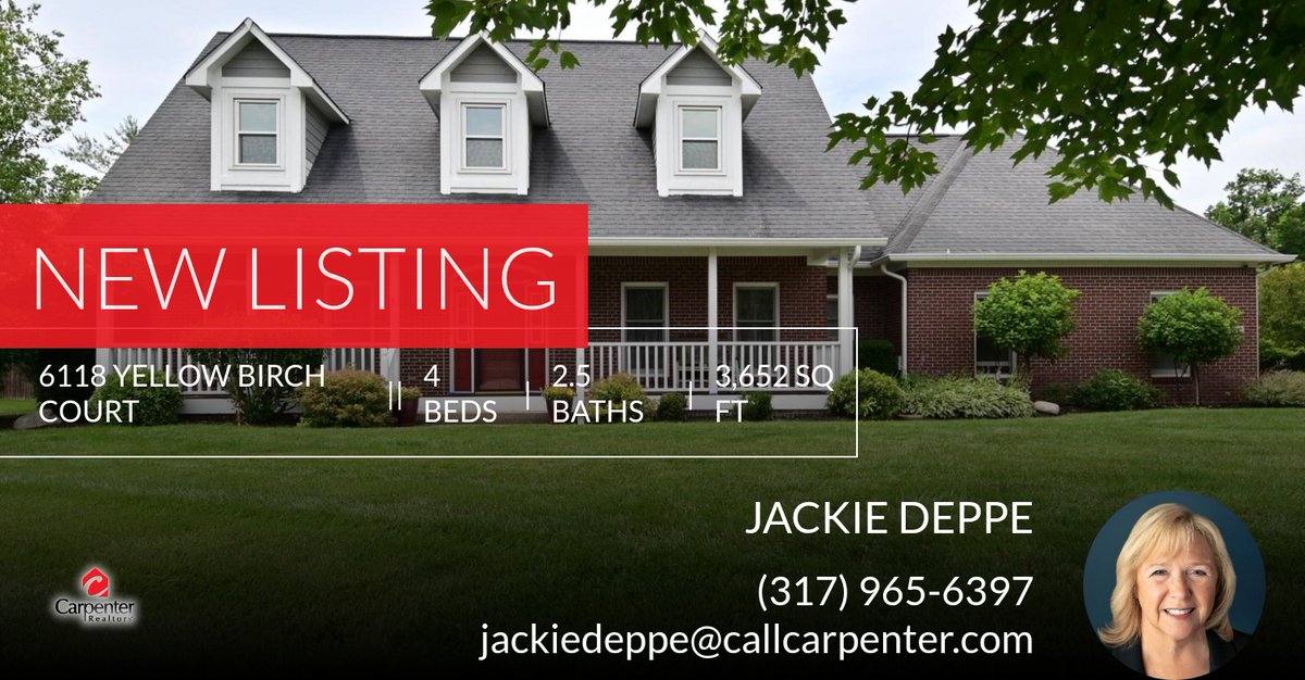 📍 New Listing 📍 Take a look at this fantastic new property that just hit the market located at 6118 Yellow Birch Court in Avon. Reach out here or at (317) 965-6397 for more information!

Listed by Mary Hampton

Jackie Deppe... homeforsale.at/6118_YELLOW_BI…