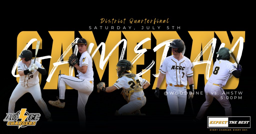 ⚡️ It's GAMEDAY!  ⚡️

The AC/GC Charger Baseball team heads to Woodbine tonight to face off against AHSTW in their first game of postseason play. Game time is set for 5:00PM. Leave it all out on the field, Chargers!

📷 Central Iowa Publishing

#chargernation   #lightitup