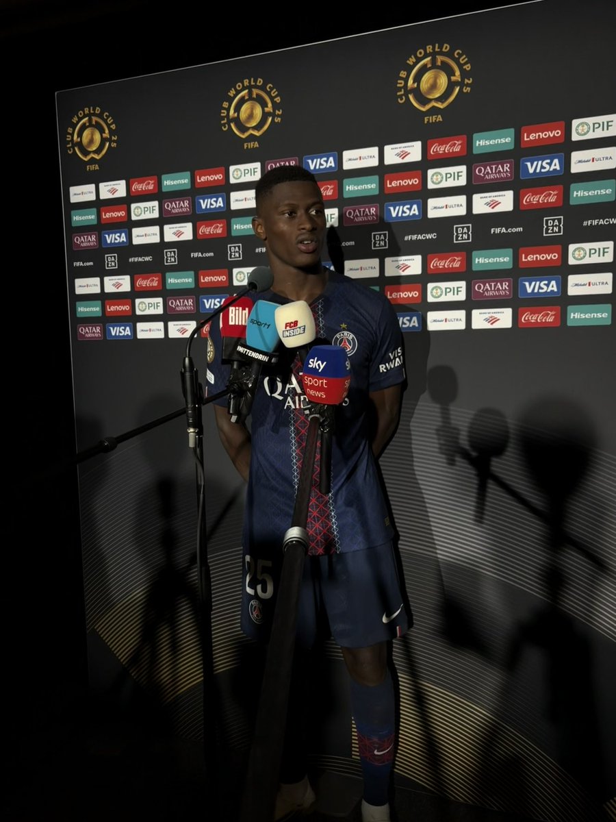 Nuno Mendes über Jamal Musiala: „Eine schlimme Verletzung. Es tut uns sehr leid für ihn. Er ist einer der besten Spieler und wir wünschen ihm, dass er stärker zurückkommt.“ #FIFACWC <a href="/SkySportDE/">Sky Sport</a>