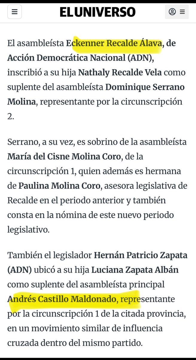 Todo en familia. El país no les importa nada, el reparto sí.