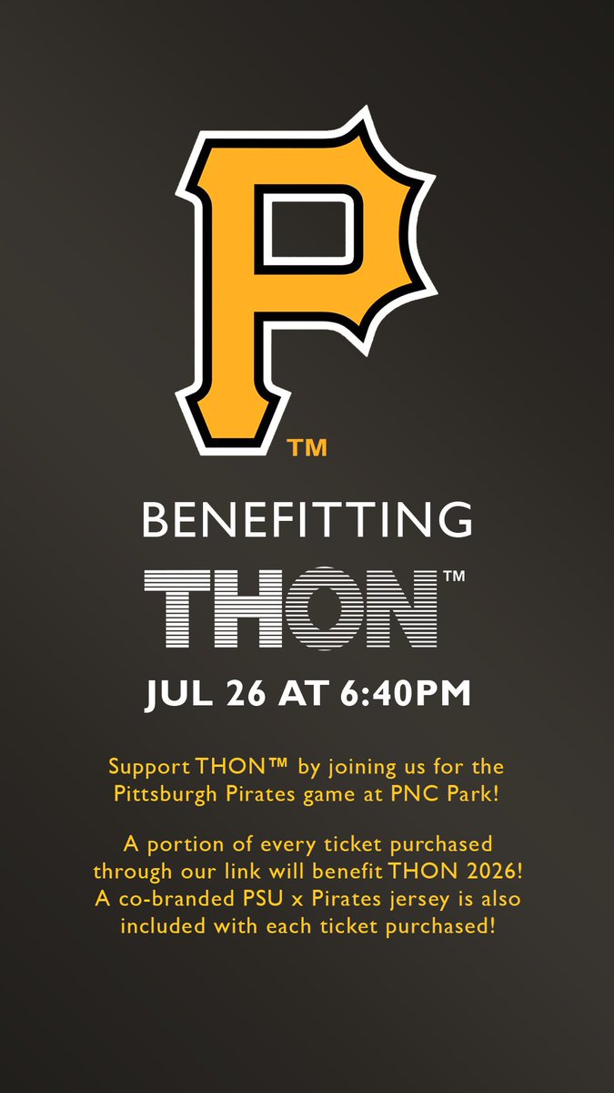 Support THON™ by attending a THON Nation game this July! Catch the Yankees at Yankee Stadium on July 12, the Reading Fightin Phils on July 20, or the Harrisburg Senators and Pittsburgh Pirates on July 26. Help us Ignite the Fight!🎗️