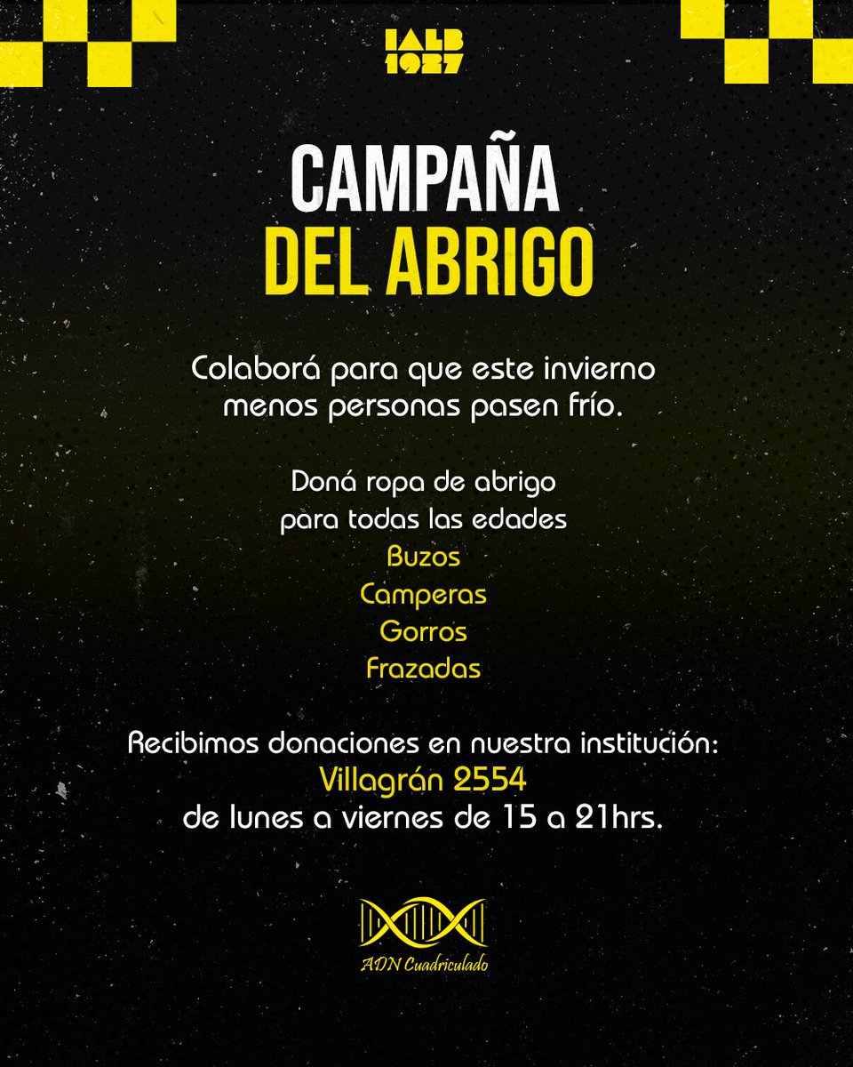 𝐂𝐚𝐦𝐩𝐚𝐧̃𝐚 𝐬𝐨𝐥𝐢𝐝𝐚𝐫𝐢𝐚 𝐝𝐞 𝐚𝐛𝐫𝐢𝐠𝐨🧣

El invierno se vino fuerte y Larre Borges se suma a la 𝐂𝐚𝐦𝐩𝐚𝐧̃𝐚 𝐬𝐨𝐥𝐢𝐝𝐚𝐫𝐢𝐚 𝐝𝐞 𝐚𝐛𝐫𝐢𝐠𝐨🤝organizada por <a href="/fubbuy/">FUBB - Selección Uruguaya</a> .

#SomosElBarrio