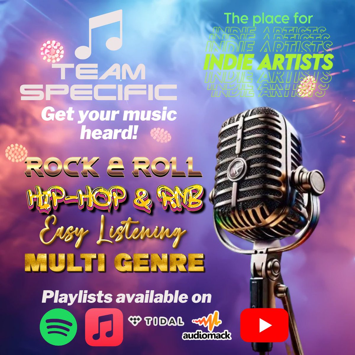 Flamexxx (@flamexxxlists) on Twitter photo Are you looking for playlists to get your music heard?
Then we are here for you 👍
1st follow <a href="/chelseadan1409/">Team Specific</a> on X so he can send playlists
2nd, drop me a song link in comments like & share
We have
Spotify✌️
Apple✍️
Tidal✍️
YouTube✌️
Audiomack✌️
Amazon✍️
✍️-Subscription
✌️-Anyone Are you looking for playlists to get your music heard?
Then we are here for you 👍
1st follow <a href="/chelseadan1409/">Team Specific</a> on X so he can send playlists
2nd, drop me a song link in comments like & share
We have
Spotify✌️
Apple✍️
Tidal✍️
YouTube✌️
Audiomack✌️
Amazon✍️
✍️-Subscription
✌️-Anyone