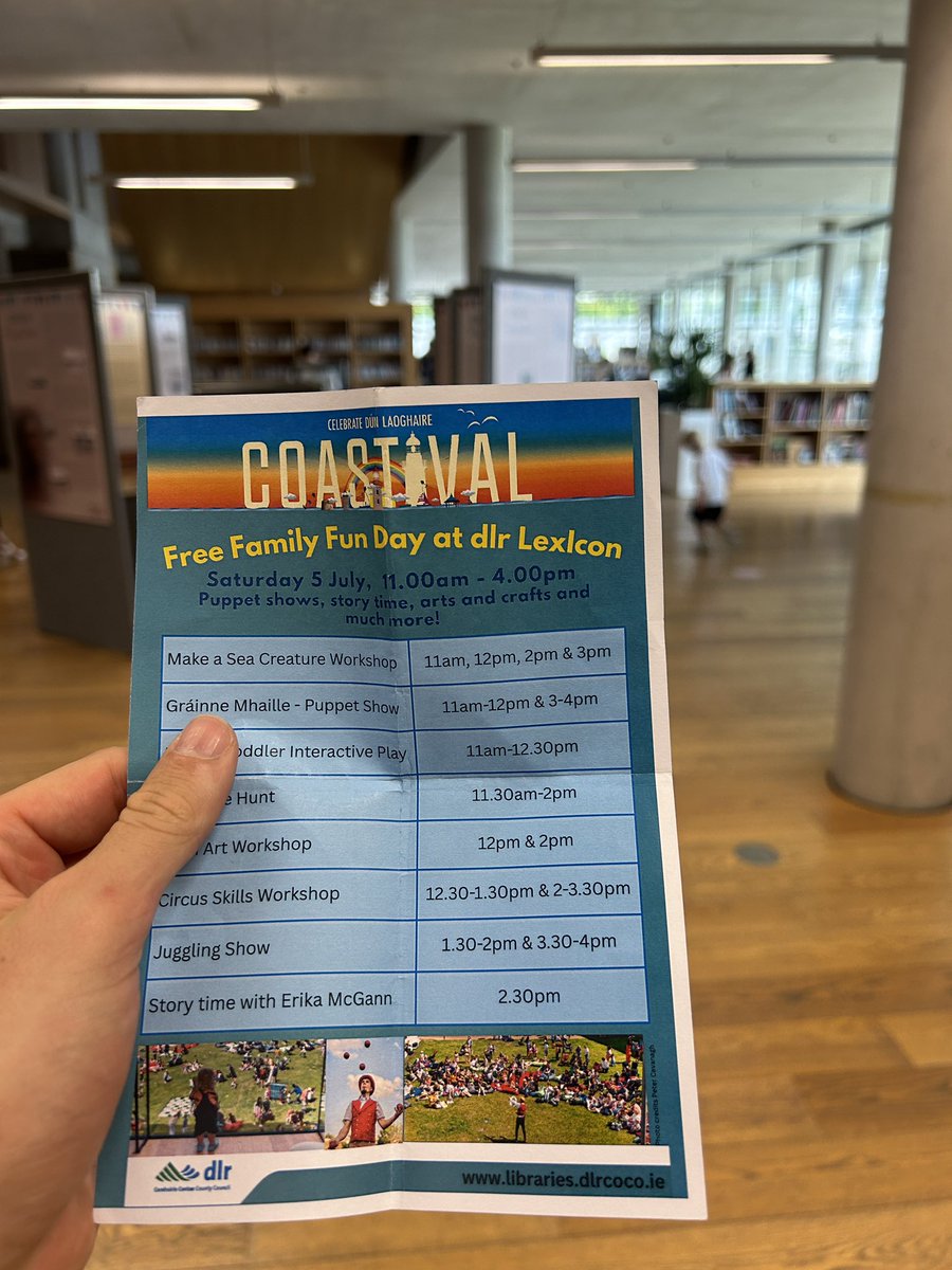 A lovely free Family Fun Day at the dlr LexIcon Venue for the Coastival Festival 📚🧸 

#Local #Community #Family