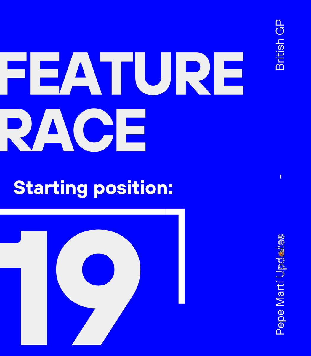PMartiUpdates's tweet image. ⏰🇬🇧| Less than 30 minutes until the Feature Race kicks off in Silverstone! Don't miss it!
Pepe starts from P19
⏰🇪🇸| Menos de 30 minutos para el inicio de la carrera en Silverstone. ¡No te lo pierdas!
Pepe saldrá desde la P19
#F2 #BritishGP #RBJT #PepeMarti