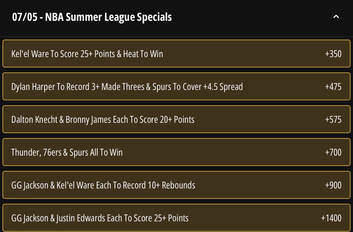 pinto479's tweet image. Don’t forget to head to the @BetSaracen app to lock in your NBA Summer League bets!