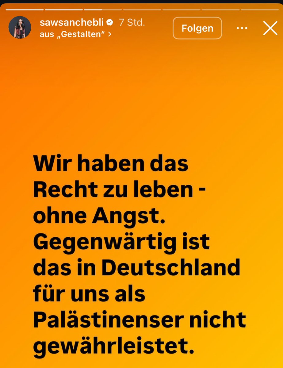 Wer kennt sie nicht… die Palästinenser, die nicht mehr mit Kuffiyeh auf deutsche Straßen gehen oder öffentlich arabisch sprechen können, da sie maximal bedroht durch radikale Juden sind?

Dieser manipulative Müll ist das Allerletzte. Niemand glaubt dieses billige Opfergehabe. 🤮