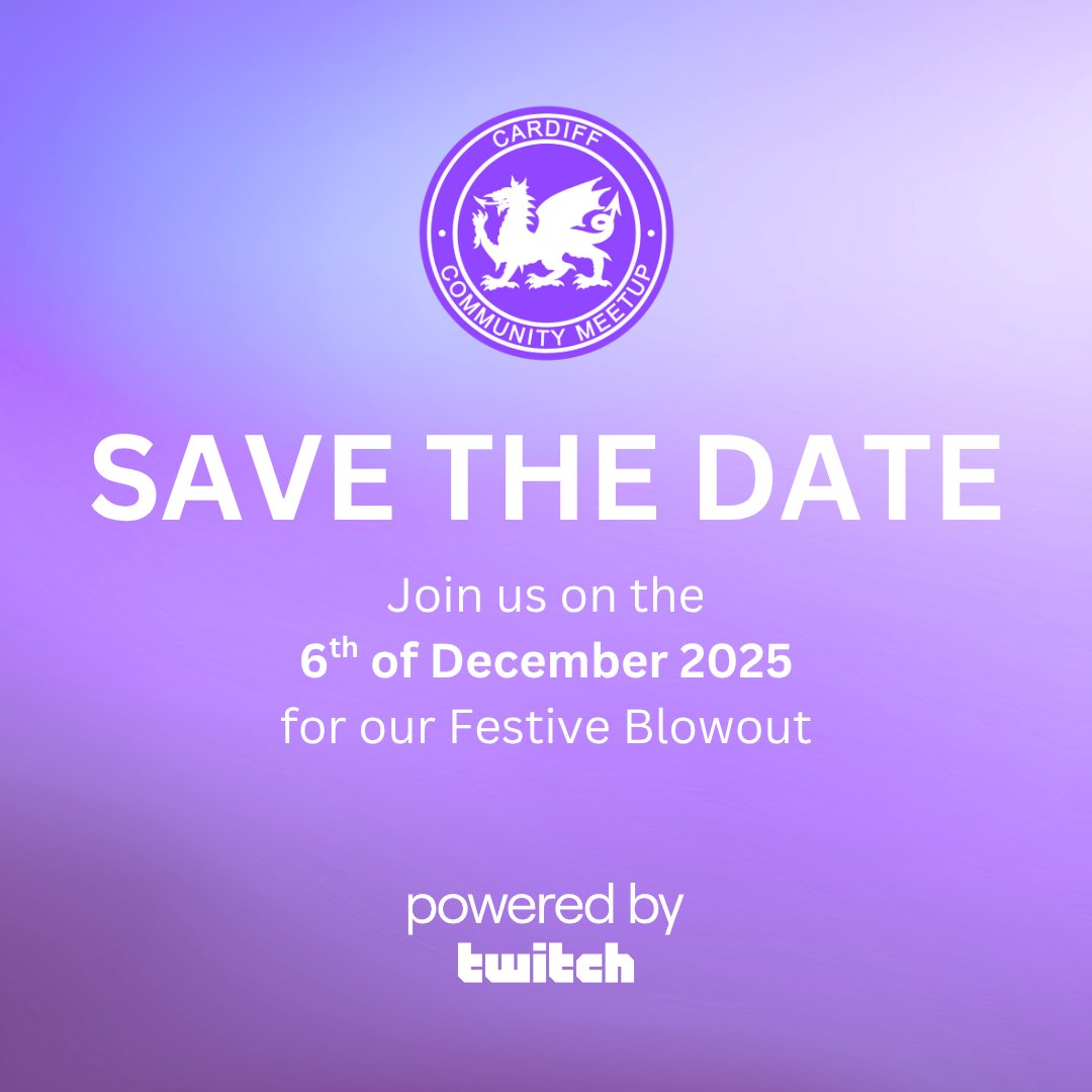We asked. You responded. It's decided.

Join us on the 6th of December 2025 for our Cardiff Community MeetUp - Festive Blowout! ❄️🍻

Keep your eyes peeled, we'll be announcing tickets and the venue shortly! 👀