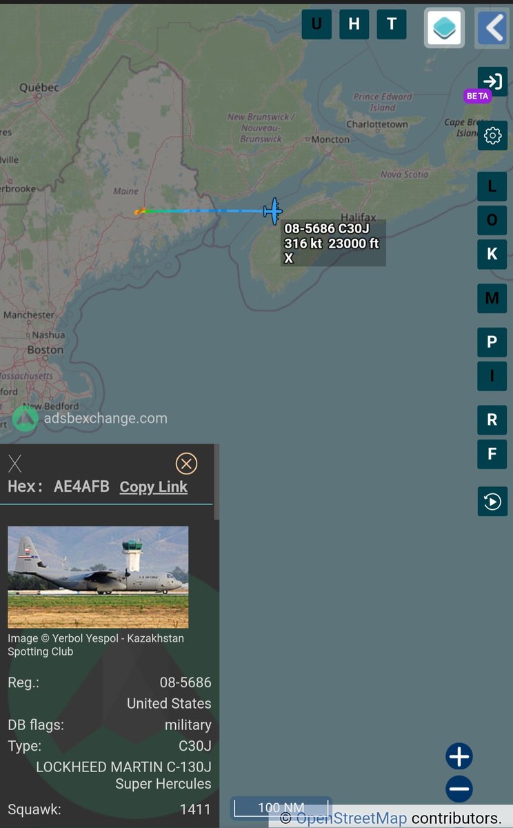 sipjack1776's tweet photo. C-130J
#AE4AFB
08-5686
Tracking east over Halifax out of Bangor. Aircraft flew to Bangor out of Dyess AFB yesterday 7/4/2025
@Borrowed7Time @Andyyyyrrrr @Saint1Mil https://t.co/7I9e6u2TUl