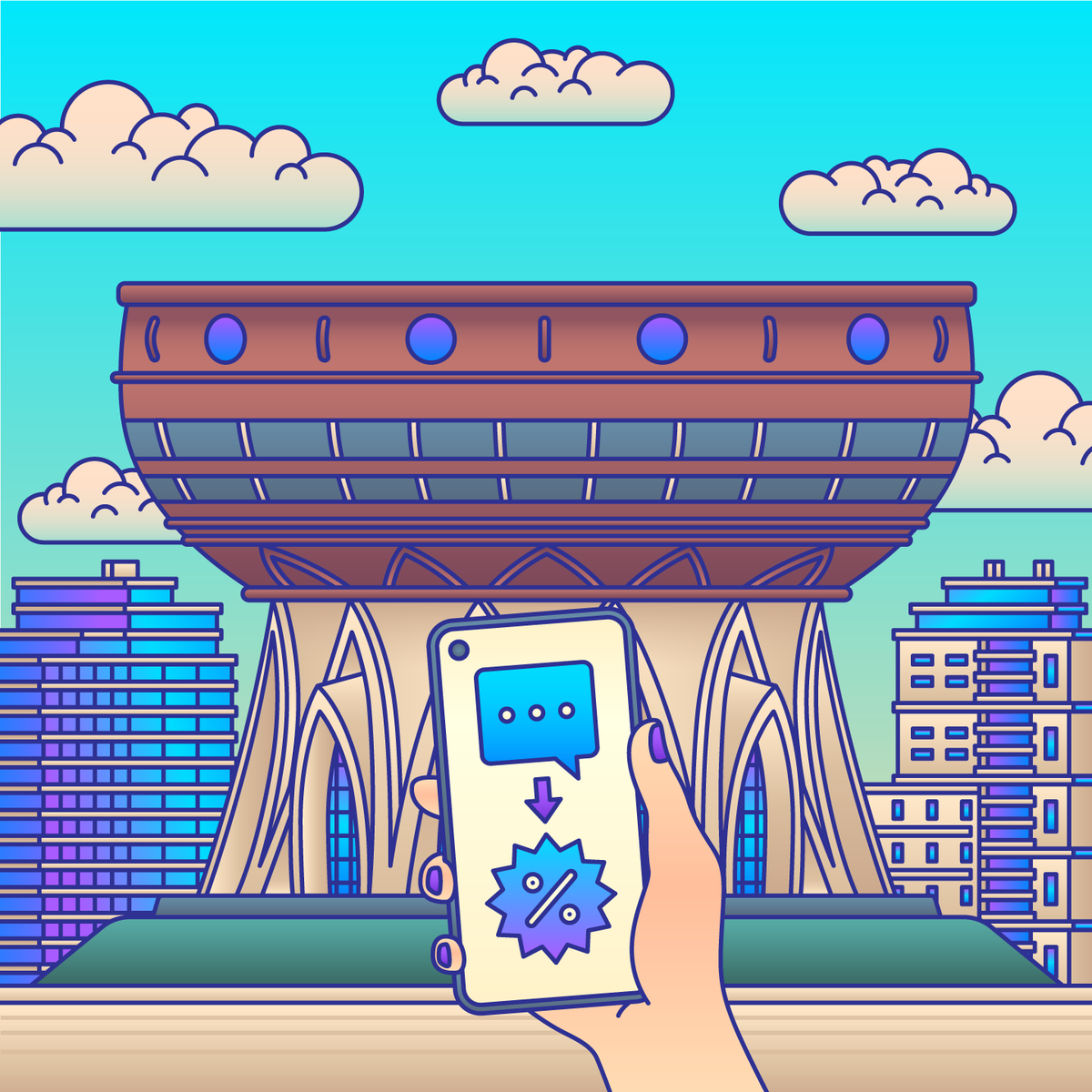 2DFUNS's tweet photo. ✈️ Our promo illustrations for Russia's #1 travel service, https://t.co/f5Re12nZS2

#Art #Design #Illustration #AdobeIllustrator #VectorArt https://t.co/AzSHuRWJwm