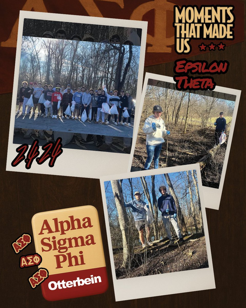 Our Epsilon Theta chapter at Otterbein decided to clean up a local park just because the weather was nice!

Making an impact doesn’t always take a big event; sometimes, it’s the little things that matter most.

#AlphaSig #TBTM