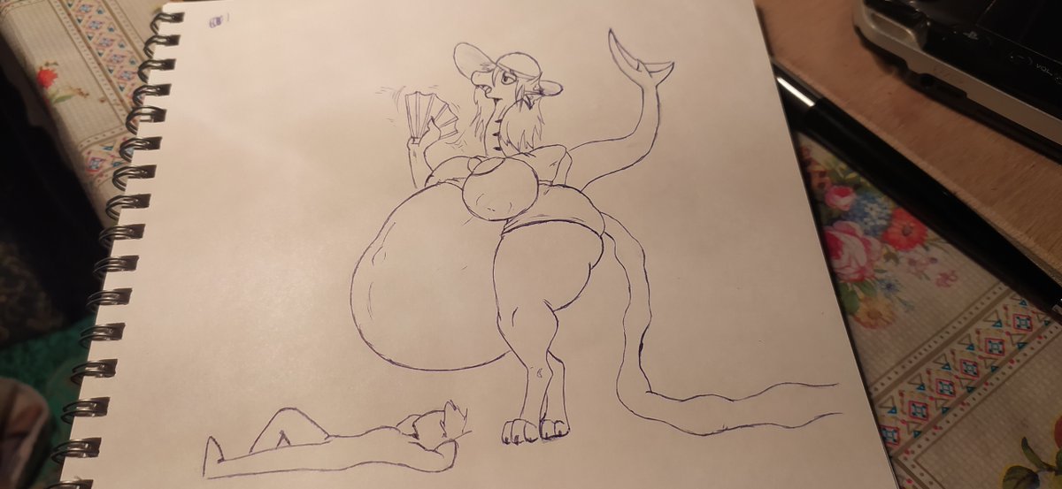 NotSoSmartFoxx's tweet photo. I was in mood to draw on paper, dunno why. Dude probably went to the hospital after that https://t.co/5VgbsQJWLG