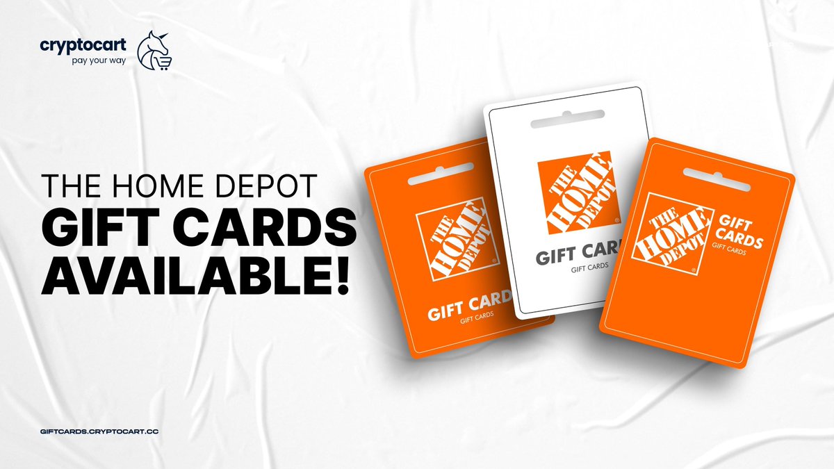 CryptoCart ๐ (@cryptocartcc) on Twitter photo ๐ ๏ธ DIY dreams start at <a href="/HomeDepot/">The Home Depot</a>!
Get all the tools and supplies you need with CryptoCart gift cards. Pay with your favourite crypto and save up to 10%!
๐ giftcards.cryptocart.cc
#CryptoCart #HomeDepot #DIY #CCV2 ๐ ๏ธ DIY dreams start at <a href="/HomeDepot/">The Home Depot</a>!
Get all the tools and supplies you need with CryptoCart gift cards. Pay with your favourite crypto and save up to 10%!
๐ giftcards.cryptocart.cc
#CryptoCart #HomeDepot #DIY #CCV2