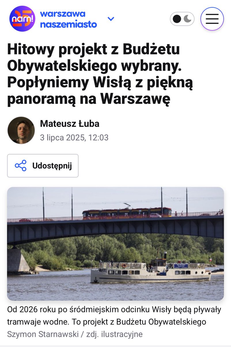 marekgrobarczyk's tweet photo. Rządy Donalda Tuska przypominają kabaret. Najpierw likwidowany jest Program Rozwoju Retencji, następnie blokowane są inwestycje w stopnie wodne na polskich rzekach, a na końcu przy dramatycznie niskim poziomie wody w Wiśle ma kursować tramwaj wodny! Bareja by tego nie wymyślił!!!

https://t.co/tqyVQMHS0A