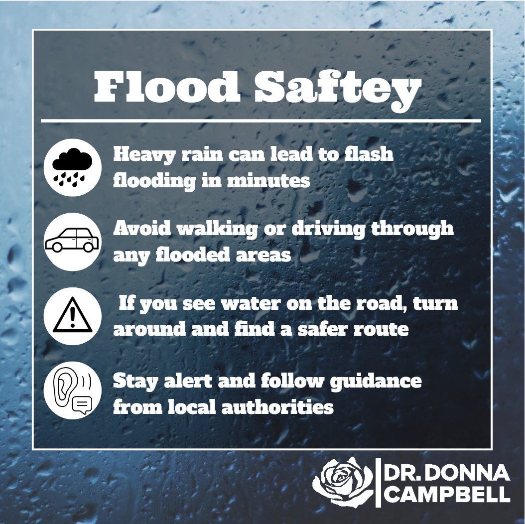 DonnaCampbellTX's tweet image. I pray you and your loved ones stay safe and dry this Fourth of July weekend. My staff and I are closely monitoring flash flooding across the district. Please take every precaution, avoid flooded roads, and stay alert to local warnings. We are praying for the safety of all those…