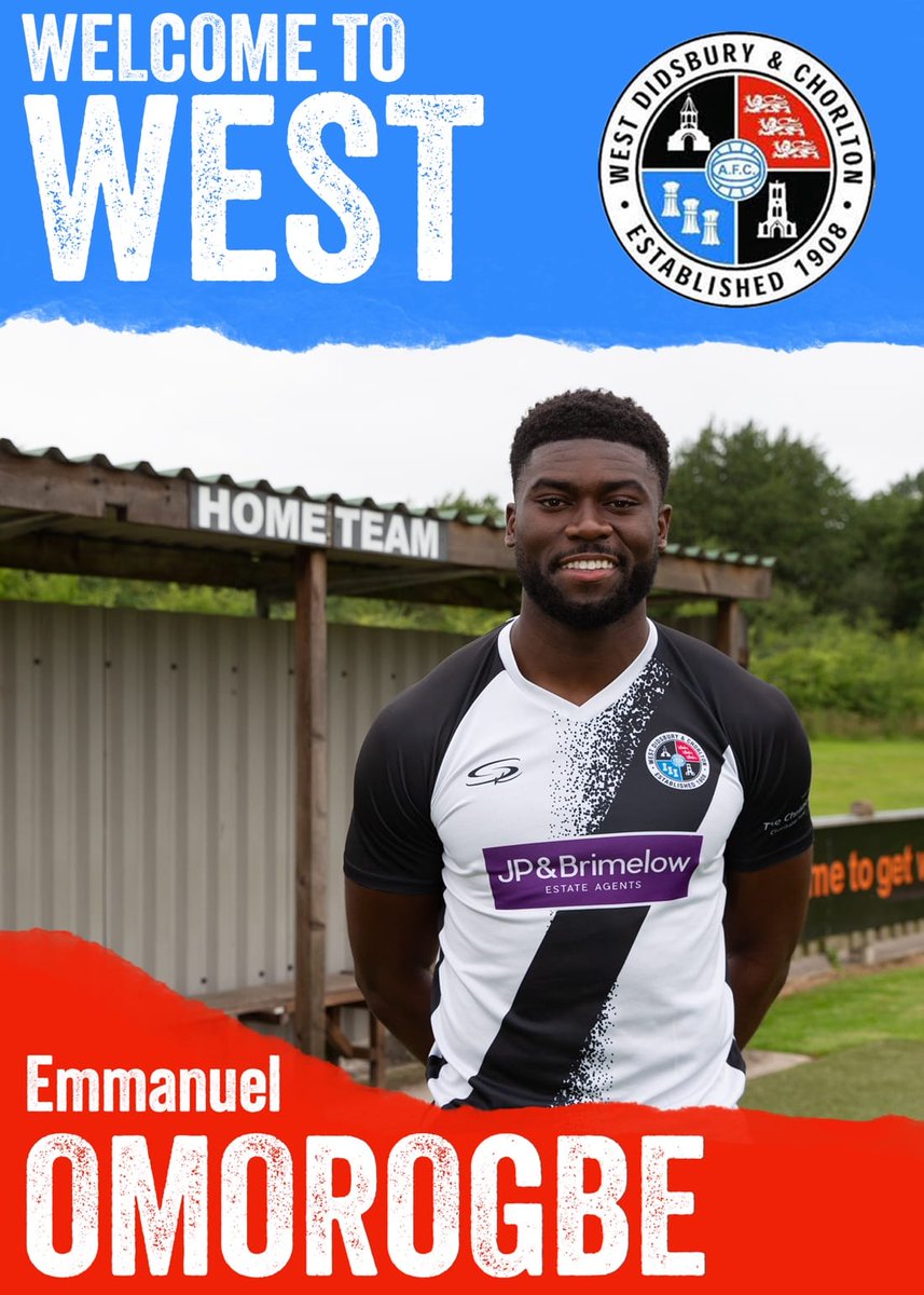 ⚪⚫🖊️ NEW SIGNING 🖊️⚫⚪

We are delighted to announce the signing of Emmanuel Omorogbe.

Manu joins after a spell at Wythenshawe Town and made his West debut in today's friendly against Flixton.

➡️ wdcfc.co.uk/blog/manu.omor…

Welcome to West, Manu! 🤍🖤