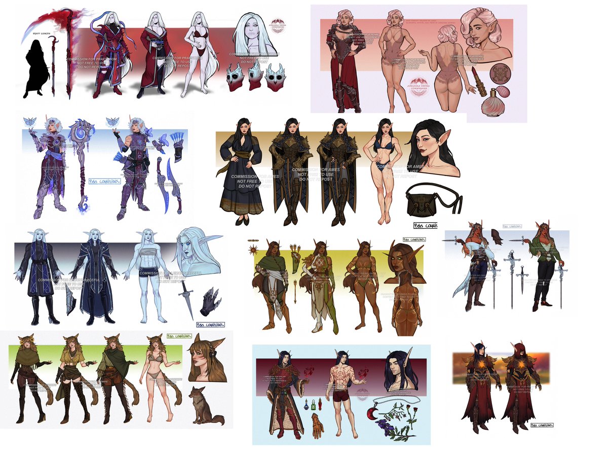 Pebsterino_'s tweet photo. Character concept commissions I've done so far🤠 https://t.co/T3eotZF6YM