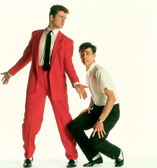 apreciousbox's tweet image. george michael and andrew ridgeley photographed by eric watson, 1982