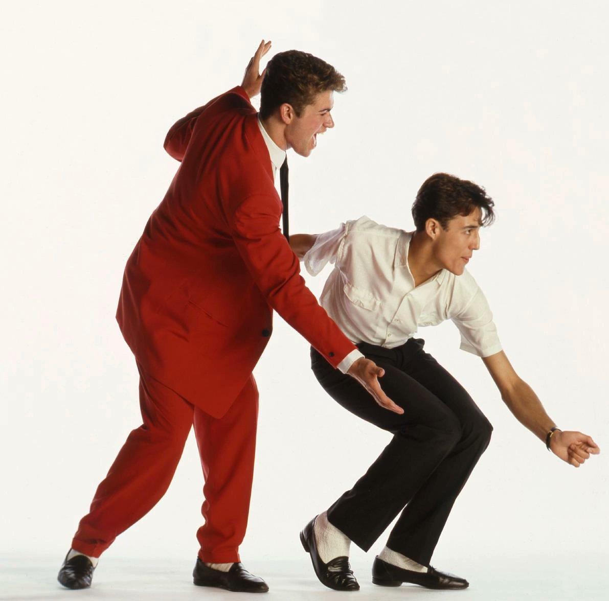 apreciousbox's tweet image. george michael and andrew ridgeley photographed by eric watson, 1982