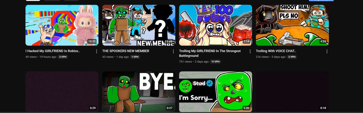 NebulaLeaks's tweet photo. Hello Roblox Community, there's a 9yo kid whos pretending to be a youtuber known as stud and hes also stealing thumbnails from the goobers and harassing others i will put the channel links below 

Original: https://t.co/isvDwAkca5 
CopyCat: https://t.co/dmSWCRvek9 https://t.co/SPPVFNu76r