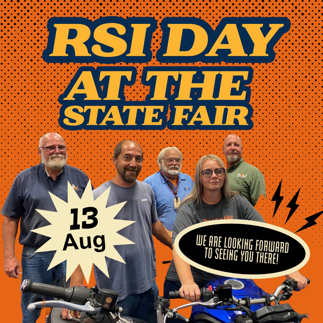 Join us at the state fair! Visit the BMV booth for info about endorsements and pics with our motorcycle! 🏍️ 

 #IndianaStateFair  #SoundtrackOfSummer #BMVAtTheFair  #IndianaBMV #INBMV #RideSafeIndiana
