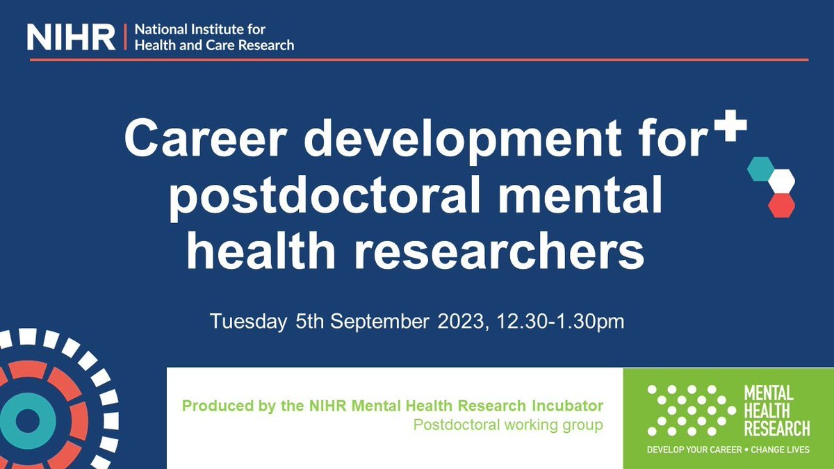 MQmentalhealth's tweet image. Ever wanted a post-doctoral career in #MentalHealthResearch but don't know where to begin?
Listen to MQ's Dr Parisa and other researchers from the NIHR-supported Mental Health Research Incubator explain how they started
youtu.be/-WFkWQtW0nw?si…
#ResearchAppreciationDay
