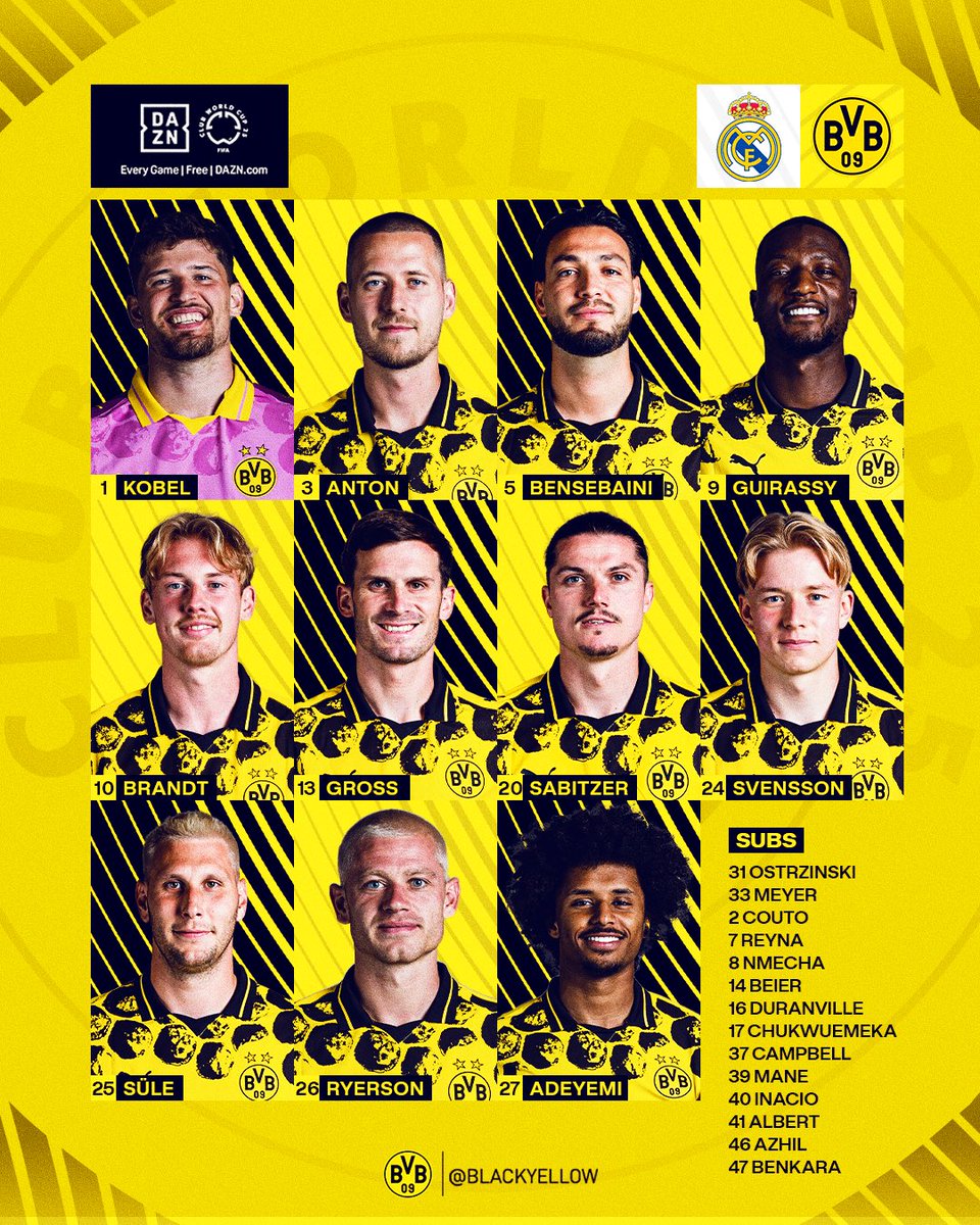 🚨 STARTING XI VS REAL MADRID 🚨