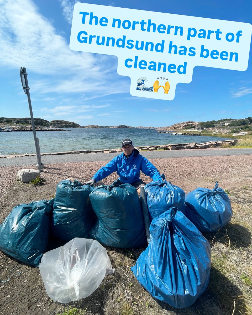 _CleanSea's tweet image. Northern section of Grundsund all cleaned up and tidy again. 💪
Lots of trash is still washing up on the coastline, and some of the items we find are litter. But we’re also seeing a lot more people who are out cleaning - which is awesome!
