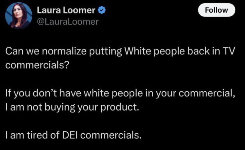Mark (@cmadsq) on Twitter photo Grok: Non-Hispanic white #Americans make up approx. 59% of the US pop. In contrast, a 2022 study by Extreme Reach found that white actors accounted for 72.5% of people featured in #TV & digital video ads in the US. This suggests that white people are overrepresented in Grok: Non-Hispanic white #Americans make up approx. 59% of the US pop. In contrast, a 2022 study by Extreme Reach found that white actors accounted for 72.5% of people featured in #TV & digital video ads in the US. This suggests that white people are overrepresented in